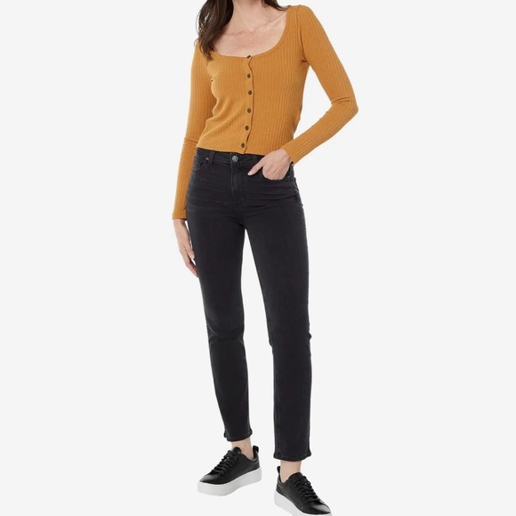 PAIGE Denim - Paige Cindy cropped high-rise straight-leg jeans